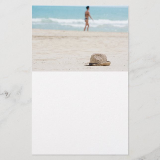 Prospectus 14 Cm X 21,6 Cm Casquette sur la plage (Devant)