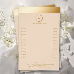 Prospectus 14 Cm X 21,6 Cm Cercle de monogramme de bande dorée beige<br><div class="desc">Élégant,  beige,  rayure or,  cercle,  monogramm flyer.Il n'y a ni brillance ni texture. Modifiez votre produit en quelques minutes en entrant vos données. Vous pouvez changer la police,  la couleur et la position en "personnalisant plus".</div>