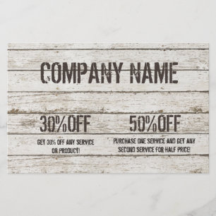 Prospectus 14 Cm X 21,6 Cm Charpenterie bois blanchi à la chaux menuisier con