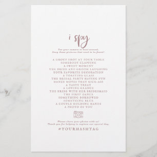 Prospectus 14 Cm X 21,6 Cm Chasse au trésor de photos de mariage Rose Gold Ru