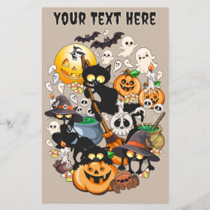 Prospectus 14 Cm X 21,6 Cm Chats drôles de Halloween Fête