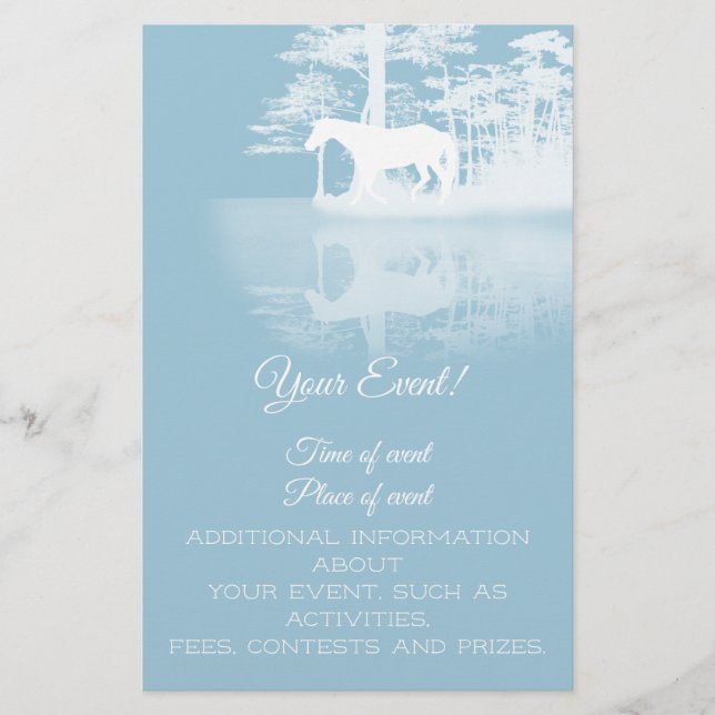 Prospectus 14 Cm X 21,6 Cm Cheval Au crépuscule (Devant)