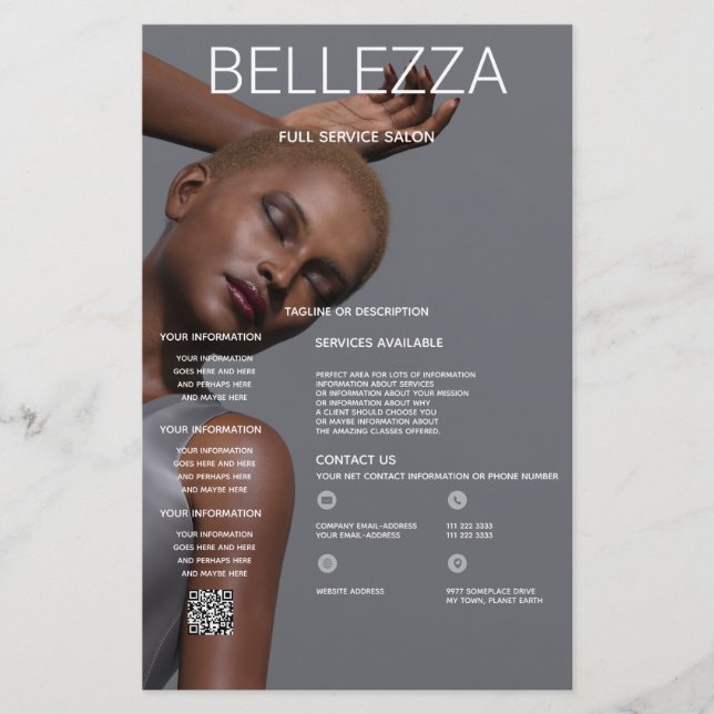 Prospectus 14 Cm X 21,6 Cm Cheveux et maquillage Fashionista Beauté Photo, Se (Devant)