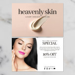 Prospectus 14 Cm X 21,6 Cm Chic Beauté Soins de la peau Spa Boutique rose<br><div class="desc">Immergez votre marque dans l'élégance avec notre modèle flyer chic parfait pour l'industrie de la beauté et de la peau. Il présente une photo haute résolution d'une luxueuse poupée de crème de soins sur une surface rose douce, incarnant simplicité et sophistication. Idéal pour les produits de soins de la peau,...</div>