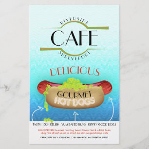 PROSPECTUS 14 CM X 21,6 CM CHIEN CHAUD DE GOURMET