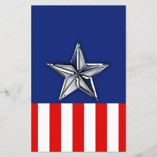 Prospectus 14 Cm X 21,6 Cm Chrome Comme Étoile Argentée Couleurs Festives Pat