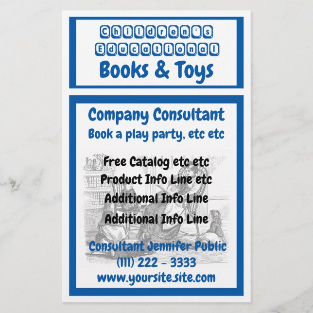 Prospectus 14 Cm X 21,6 Cm Circulaire d'affaires pour enfants (Devant)