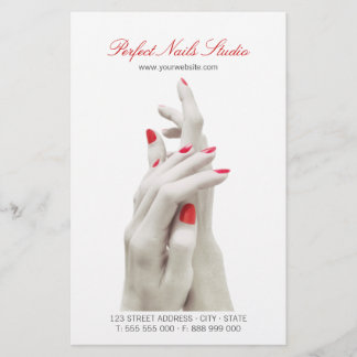 Prospectus 14 Cm X 21,6 Cm Circulaire du Nail Salon Beauty Centre