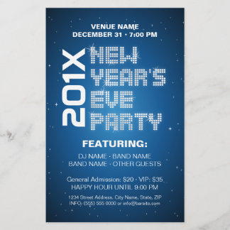Prospectus 14 Cm X 21,6 Cm Circulaire du Nouvel An de la Soirée Étincelle