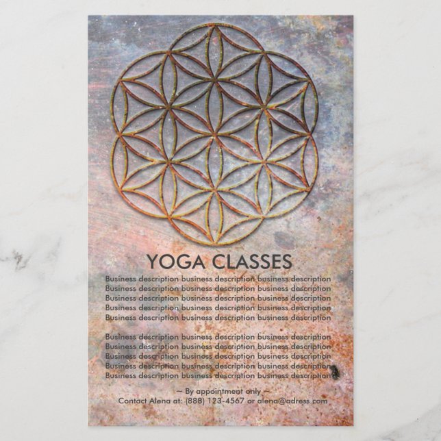 Prospectus 14 Cm X 21,6 Cm Circulaire Flower of Life (Devant)