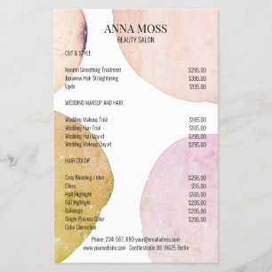 Prospectus 14 Cm X 21,6 Cm Circulaire moderne Pastel Parties scintillant