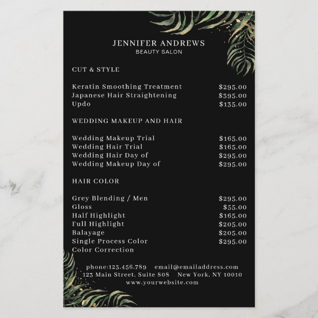 Prospectus 14 Cm X 21,6 Cm Circulaire moderne, verte (Devant)