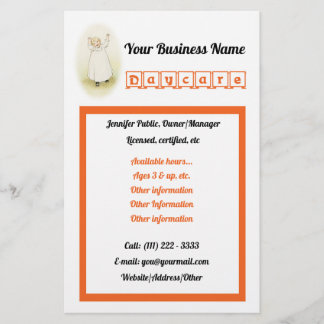 Prospectus 14 Cm X 21,6 Cm Circulaire vintage pour les entreprises de garderi