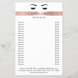 Prospectus 14 Cm X 21,6 Cm Circulaire Wimpern Augenbrauen