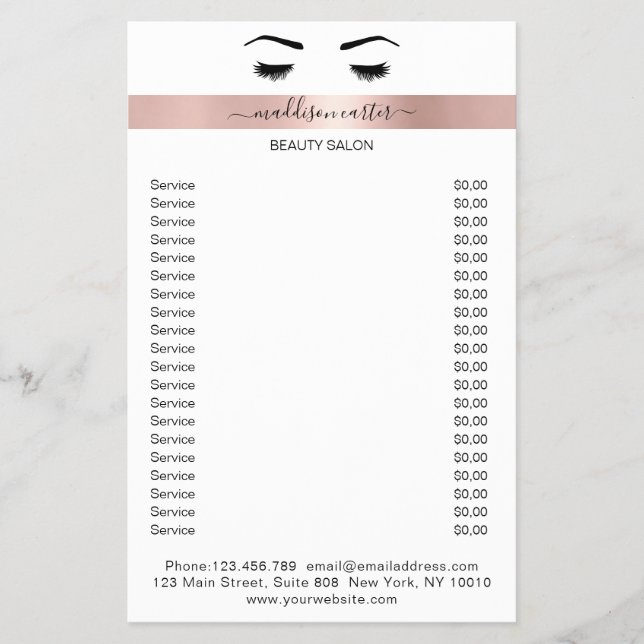 Prospectus 14 Cm X 21,6 Cm Circulaire Wimpern Augenbrauen (Devant)