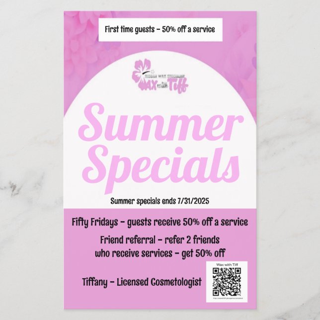 Prospectus 14 Cm X 21,6 Cm Cire avec tiff Flyer (Devant)