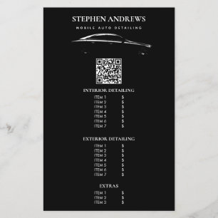 Prospectus 14 Cm X 21,6 Cm Code QR de nettoyage de détail automobile de répar