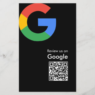 Prospectus 14 Cm X 21,6 Cm Code QR de révision Google moderne et tendance