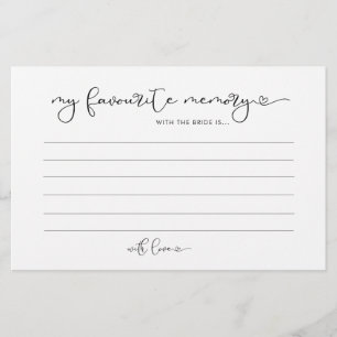 Prospectus 14 Cm X 21,6 Cm Coeur d'amour minimaliste ma carte mémoire préféré