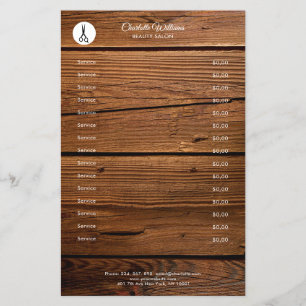 Prospectus 14 Cm X 21,6 Cm Coiffeur Rustikal Flyer
