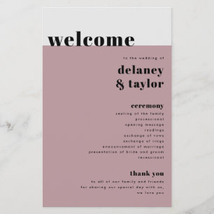 Prospectus 14 Cm X 21,6 Cm Collection Gras "We Do", Programme Papier Mauve