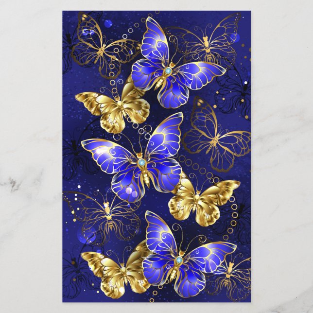 Prospectus 14 Cm X 21,6 Cm Composition avec papillons Sapphire (Devant)