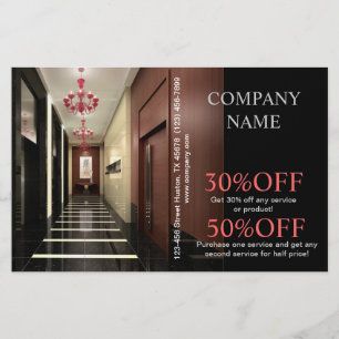 Prospectus 14 Cm X 21,6 Cm Concepteur de la rénovation de l'aménagement d'int