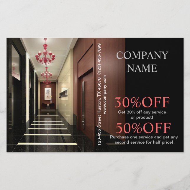 Prospectus 14 Cm X 21,6 Cm Concepteur de la rénovation de l'aménagement d'int (Devant)