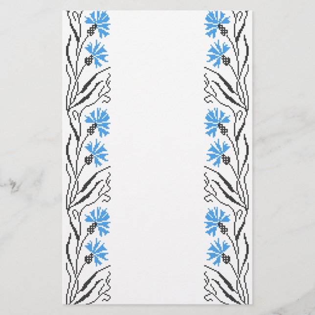 Prospectus 14 Cm X 21,6 Cm conception de broderie point de croix Bleuet (Devant)