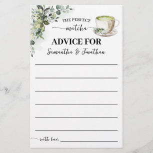 Prospectus 14 Cm X 21,6 Cm Conseils de Matcha Eucalyptus pour Carte de Shower