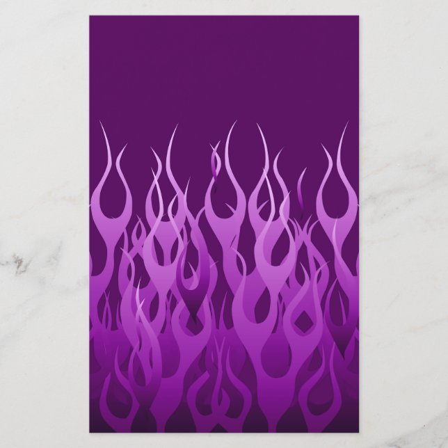 Prospectus 14 Cm X 21,6 Cm Cool Purple Racing Flames Design (Devant)