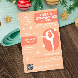 Prospectus 14 Cm X 21,6 Cm Cours de studio d'instructeur de yoga et de gymnas