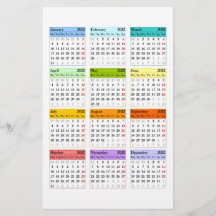 Prospectus 14 Cm X 21,6 Cm Créez votre propre calendrier 2022