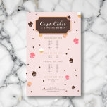 Prospectus 14 Cm X 21,6 Cm Cute Cupcakes Boulangerie Motif rose<br><div class="desc">Coordonner avec le modèle de carte d'affaires rose Motif Cute Cupcakes Bakery avant 12 h 01. Ce modèle super mignon et fantaisiste dispose d'un motif de cupcake en chute avec une boîte décorative pour tenir votre nom ou nom d'entreprise. Personnalisez le texte pour votre propre faire-part ou promotion. Fonctionne également...</div>