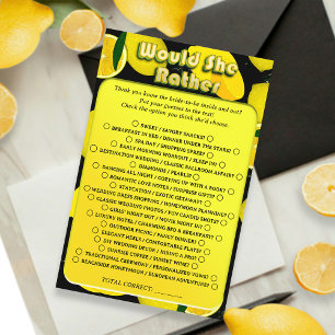 Prospectus 14 Cm X 21,6 Cm Cute Fête des mariées Citron Voudrait-Elle Plutôt
