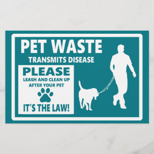 Prospectus 14 Cm X 21,6 Cm DÉCHETS D'ANIMAUX - Avis de courtoisie