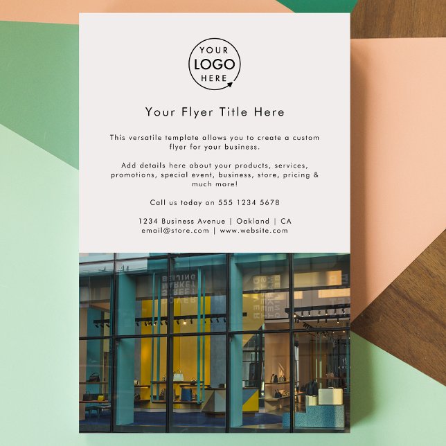 Prospectus 14 Cm X 21,6 Cm Dépliant photo d'entreprise | Dépliants publicitai (Upload your logo and photo for a polished professional marketing flyer)