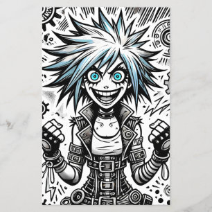 Prospectus 14 Cm X 21,6 Cm dessin animé joyeux art original blu_eyes black_a