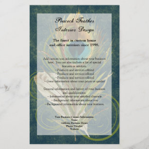 Prospectus 14 Cm X 21,6 Cm Détail artistique Papillon de paon Programme Flyer