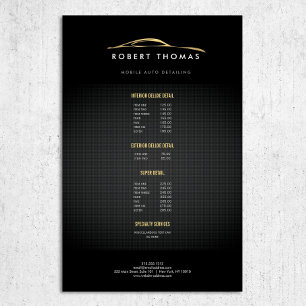 Prospectus 14 Cm X 21,6 Cm Détail automatique noir et or, réparation automati