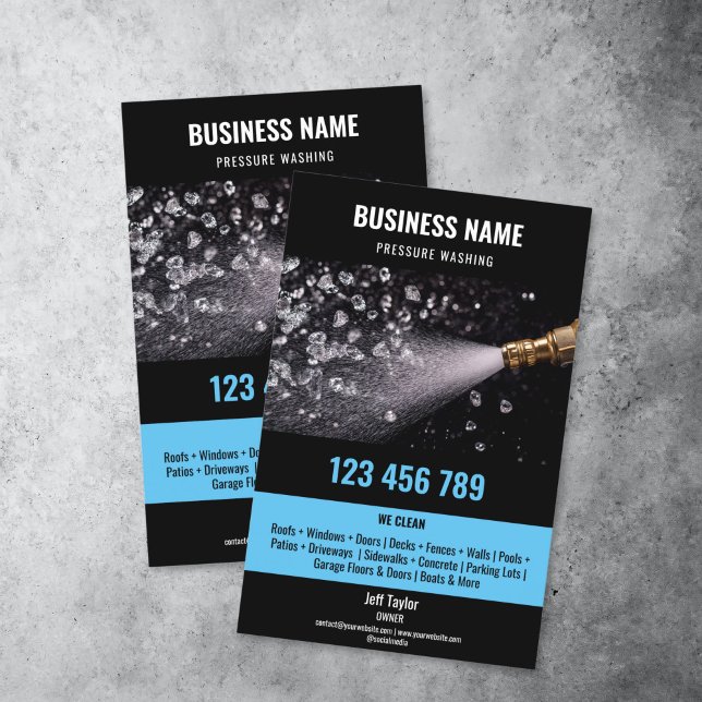 Prospectus 14 Cm X 21,6 Cm Deux langues Lave-pression Lave-linge (hose spraying diamonds)