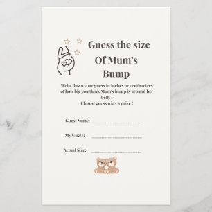 Prospectus 14 Cm X 21,6 Cm Devinez la taille de la bosse de maman - Twin Baby
