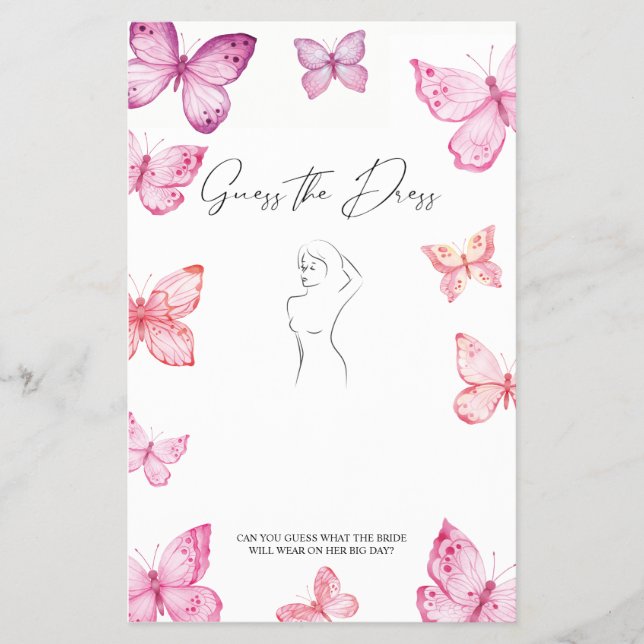 Prospectus 14 Cm X 21,6 Cm Devinez les papillons de la Fête des mariées vesti (Devant)