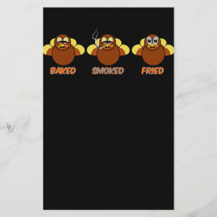 Prospectus 14 Cm X 21,6 Cm Dinde fumée cuite au four BBQ drôle