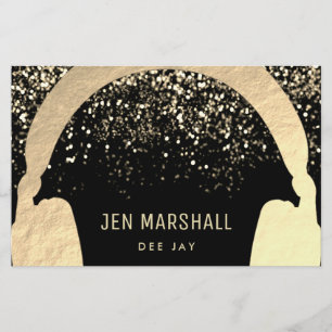 Prospectus 14 Cm X 21,6 Cm DJ fausse feuille d'or effet casque design