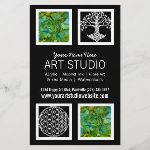 Prospectus 14 Cm X 21,6 Cm Document professionnel d'artiste