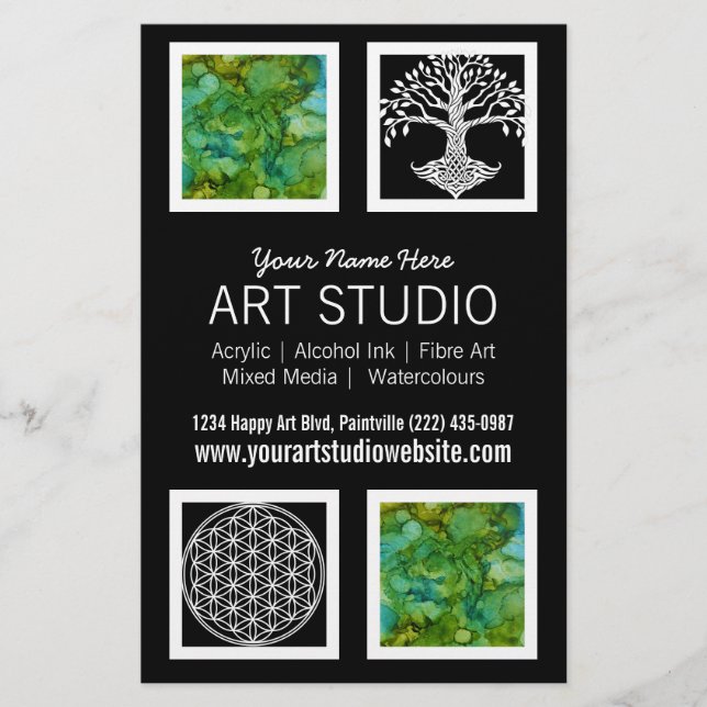 Prospectus 14 Cm X 21,6 Cm Document professionnel d'artiste (Devant)