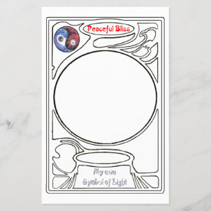 Prospectus 14 Cm X 21,6 Cm Doodling sur le symbole des Bliss pacifiques