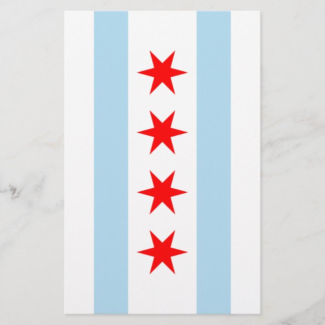 Prospectus 14 Cm X 21,6 Cm Drapeau de Chicago (Devant)