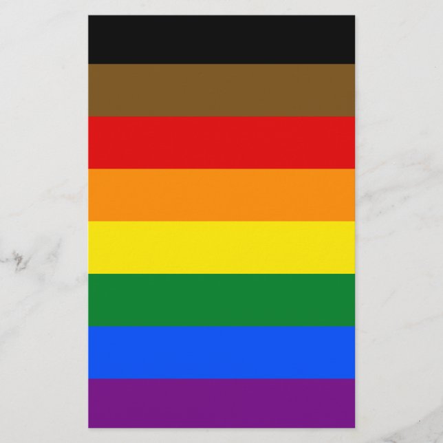Prospectus 14 Cm X 21,6 Cm Drapeau de la fierté de Philadelphie LGBTQ (Devant)